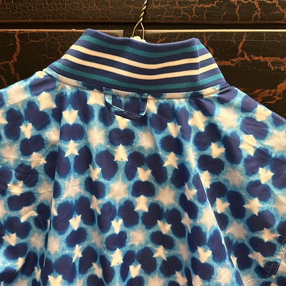 FREE PEOPLE MOVEMENT Top Seed Printed Tennis Activewear Jacket Blue Combo - Picture 11 of 16